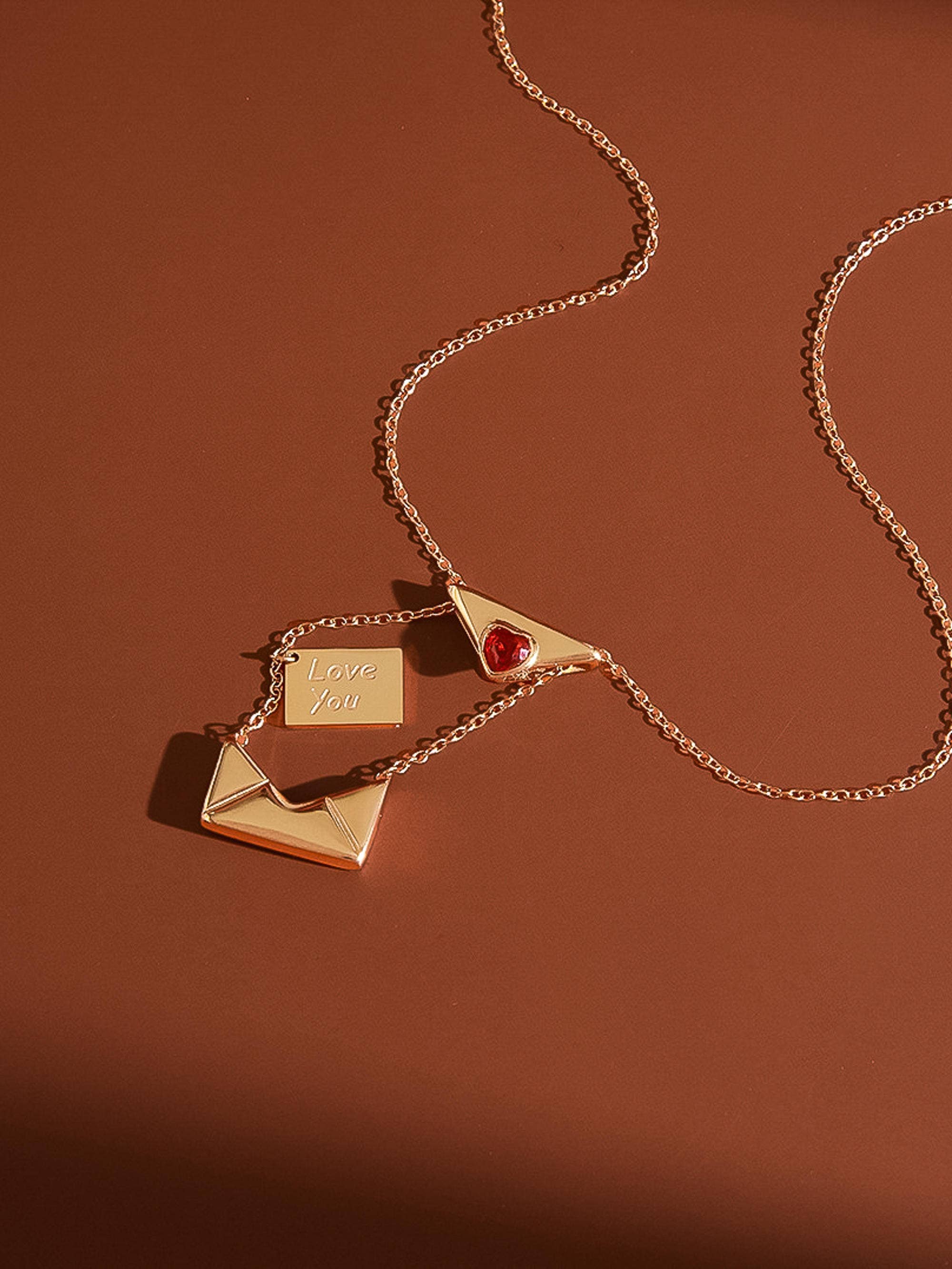 Amore Letter Heart Necklace