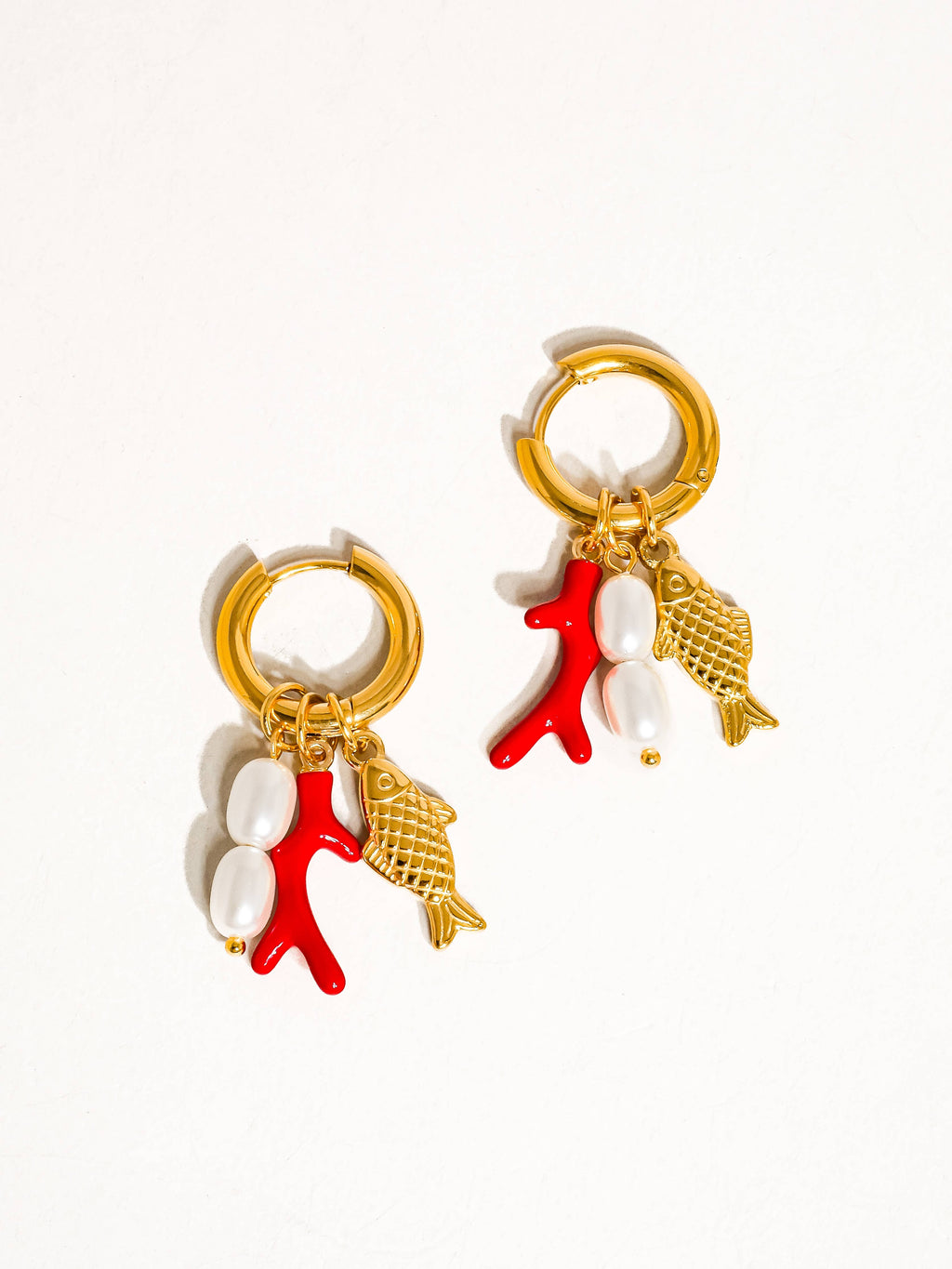 Vernazza Fish Pearl Earring