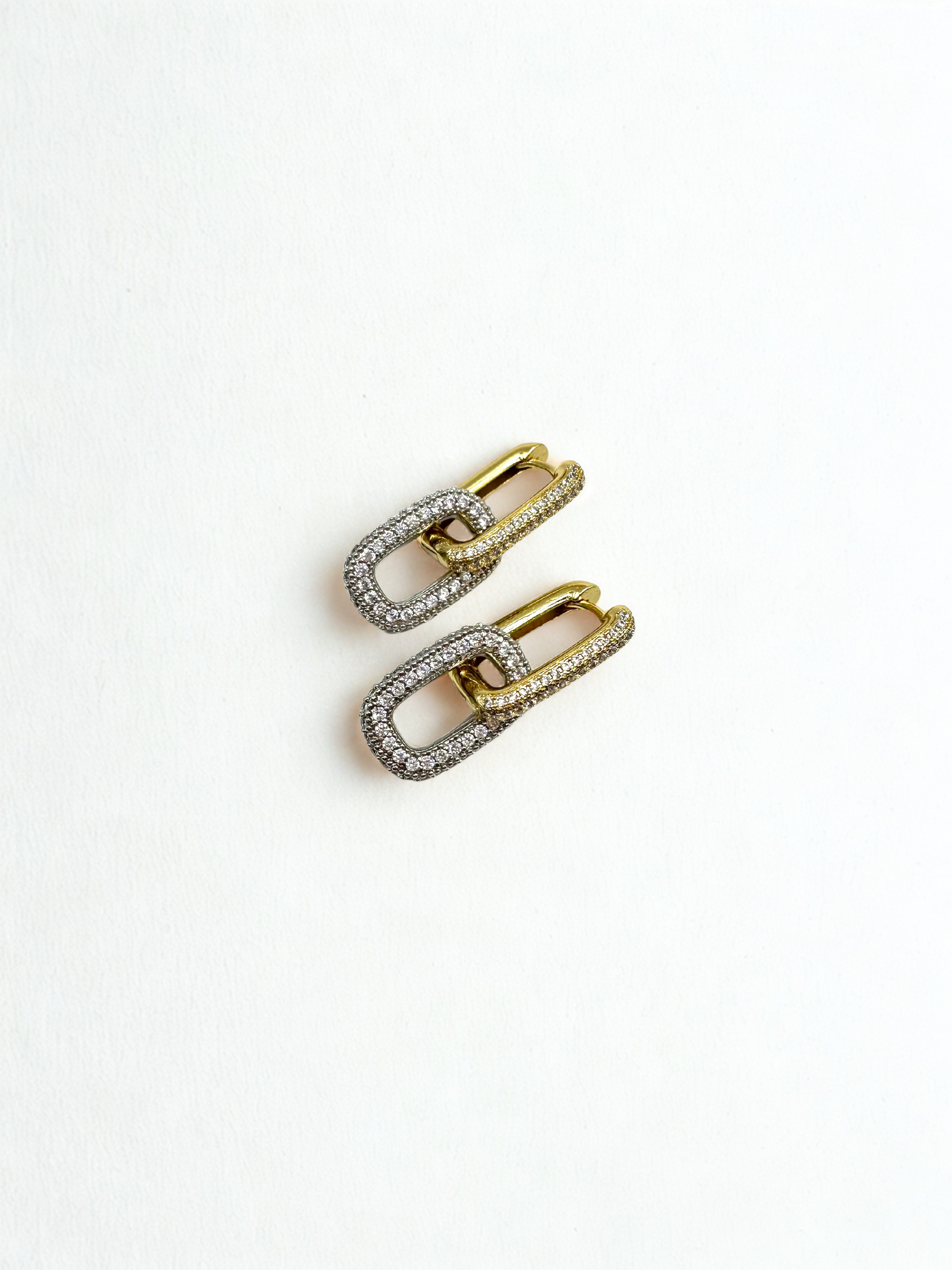 Stella Co. Pavé Link Earrings