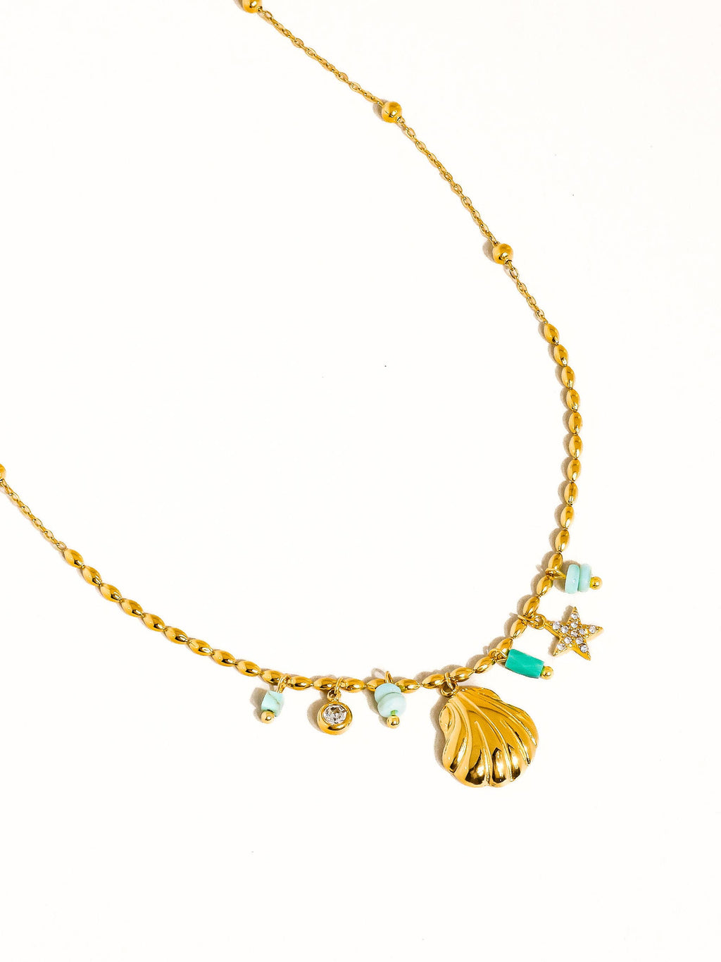 Trani Trinkets Shell and Star Necklace