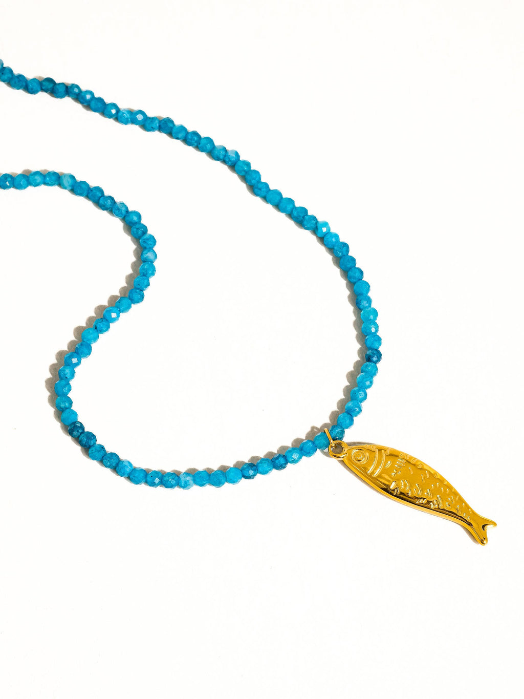 Capri Azure Fish Bead Necklace