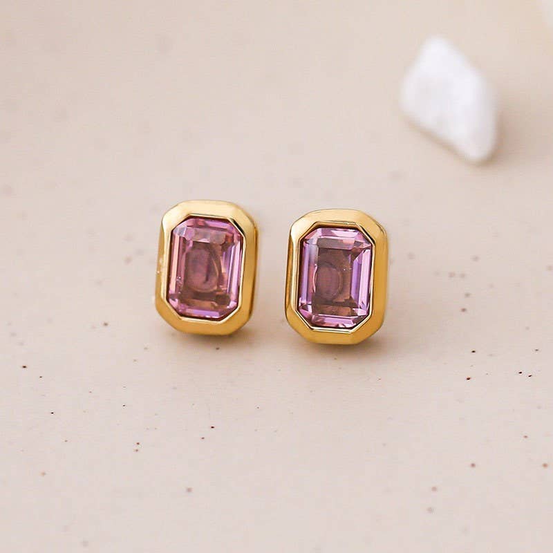 18K STAINLESS STEEL TARNISH FREE CRYSTAL EARRINGS | 40E472