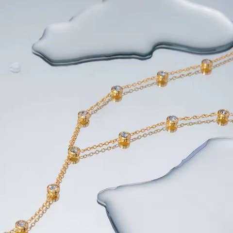 18K STAINLESS STEEL TARNISH FREE Y NECKLACE | 40NK9676