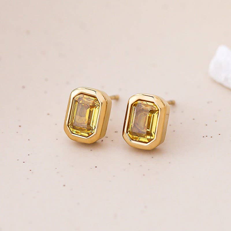 18K STAINLESS STEEL TARNISH FREE CRYSTAL EARRINGS | 40E472