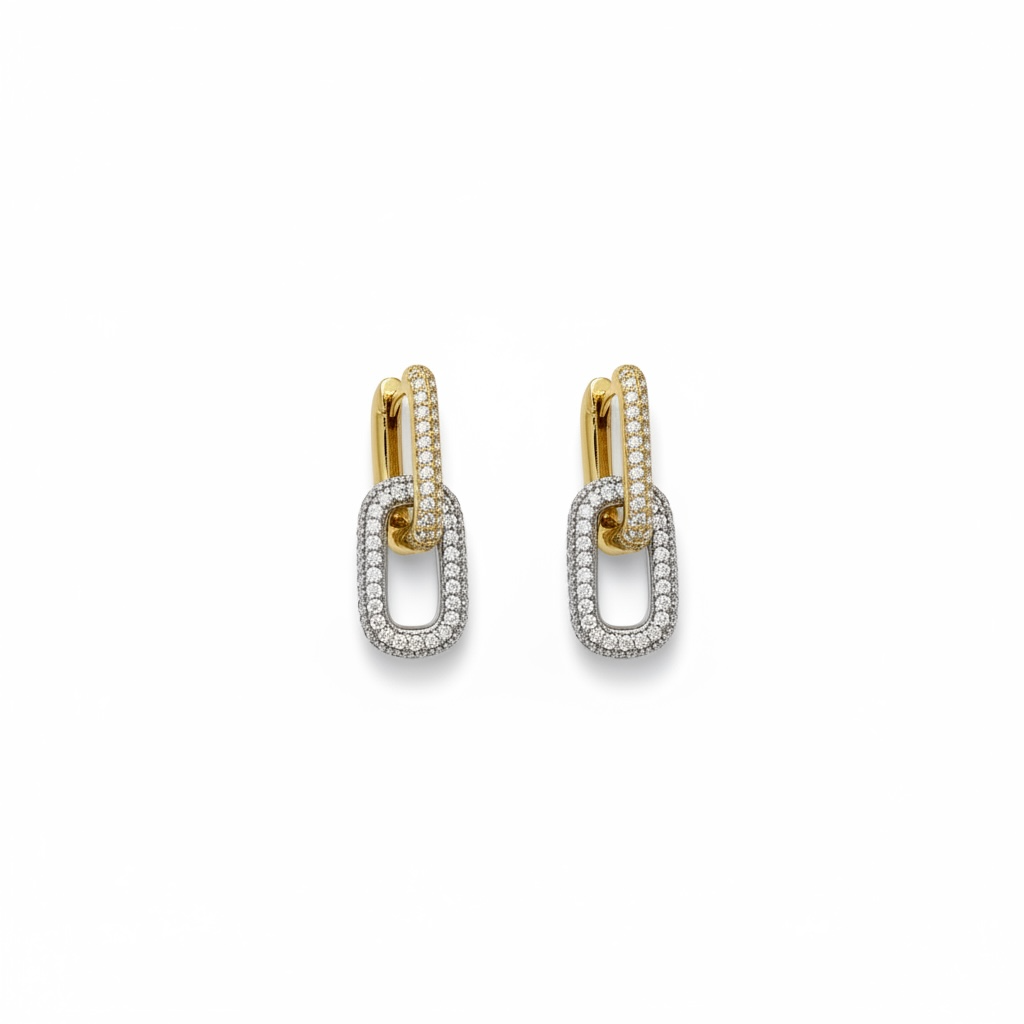 Stella Co. Pavé Link Earrings