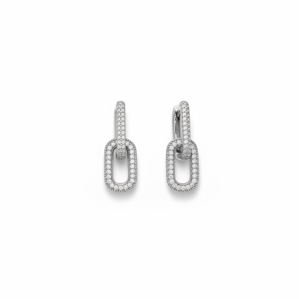 Stella Co. Pavé Link Earrings