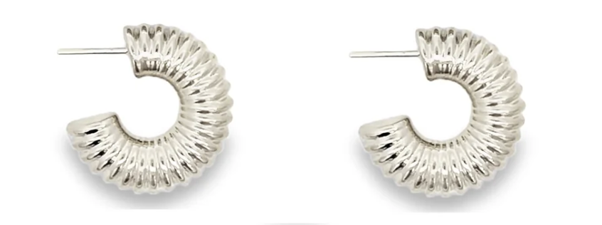 Aurelia Ribbed Mini Hoops