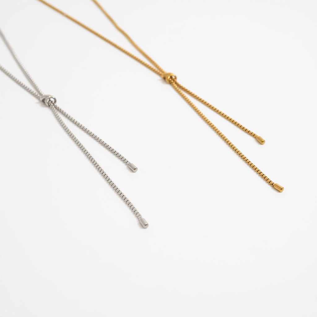 18K Gold PVD Stainless Steel Bolo Necklace