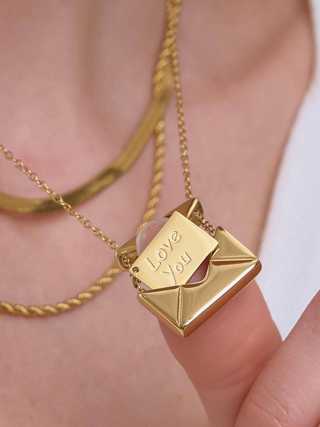 Amore Letter Heart Necklace