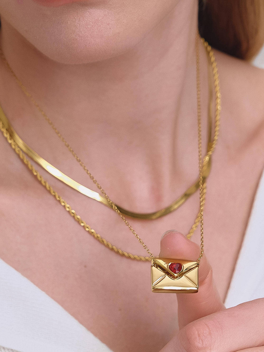 Amore Letter Heart Necklace
