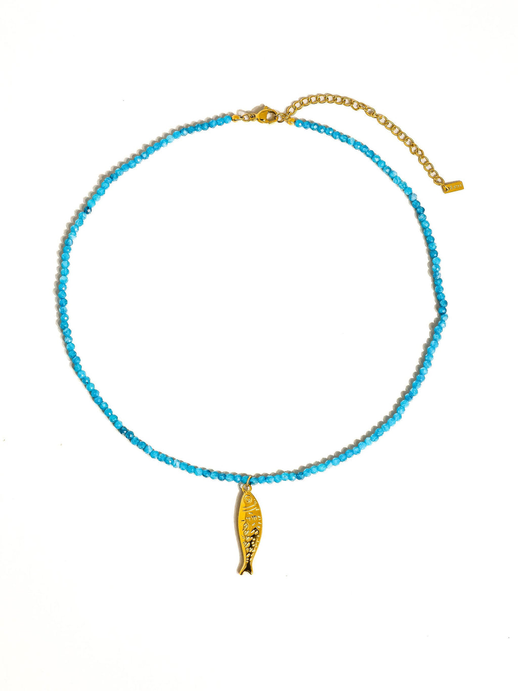 Capri Azure Fish Bead Necklace