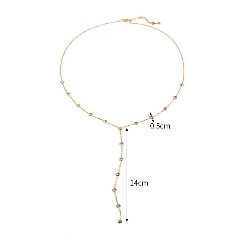 18K STAINLESS STEEL TARNISH FREE Y NECKLACE | 40NK9676
